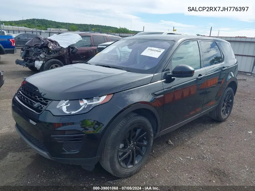 2018 Land Rover Discovery Sport Se VIN: SALCP2RX7JH776397 Lot: 39801068