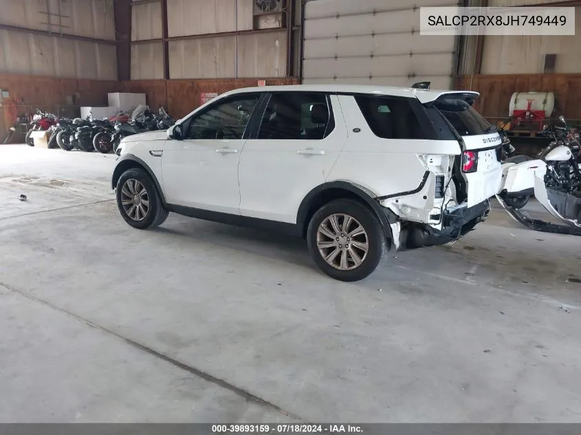 SALCP2RX8JH749449 2018 Land Rover Discovery Sport Se