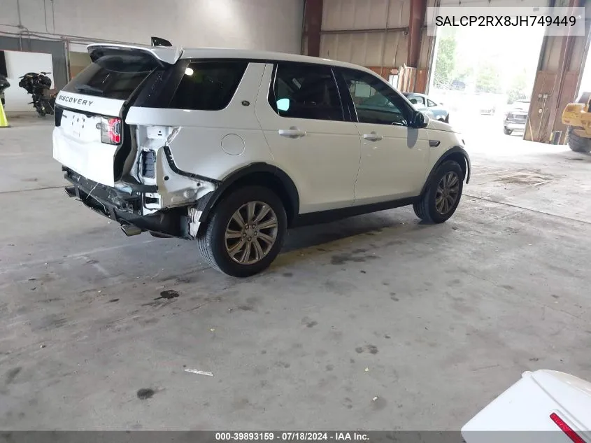 SALCP2RX8JH749449 2018 Land Rover Discovery Sport Se