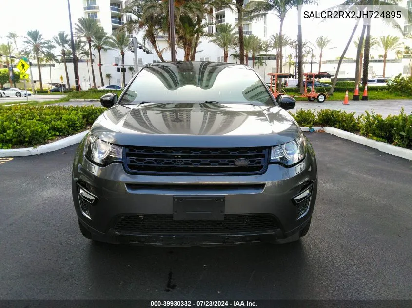 2018 Land Rover Discovery Sport VIN: SALCR2RX2JH724895 Lot: 39930332