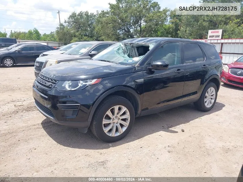 2018 Land Rover Discovery Sport Se VIN: SALCP2RX2JH728175 Lot: 40006460