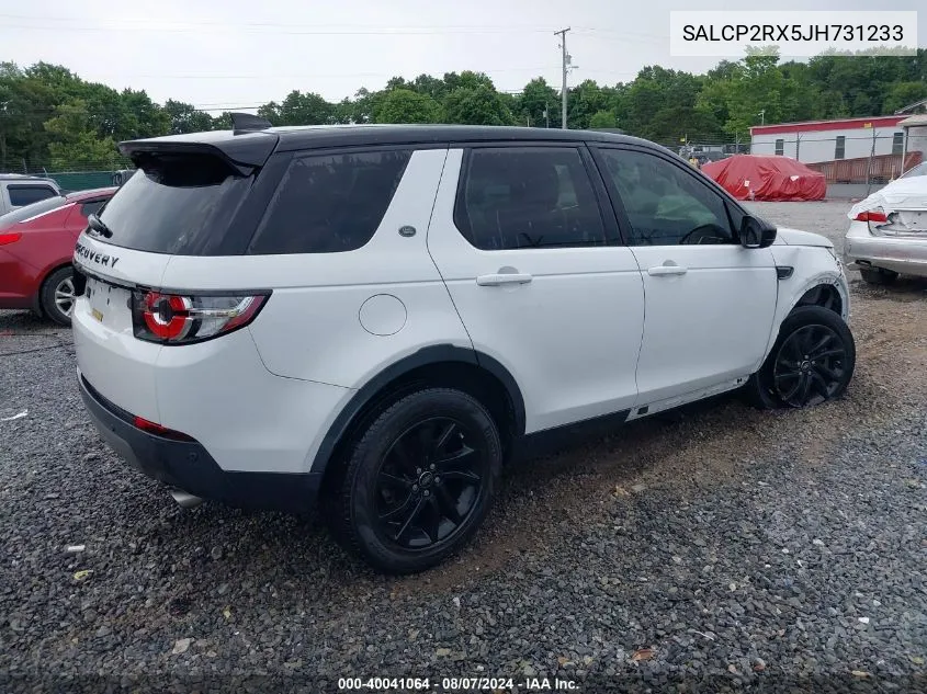 2018 Land Rover Discovery Sport Se VIN: SALCP2RX5JH731233 Lot: 40041064