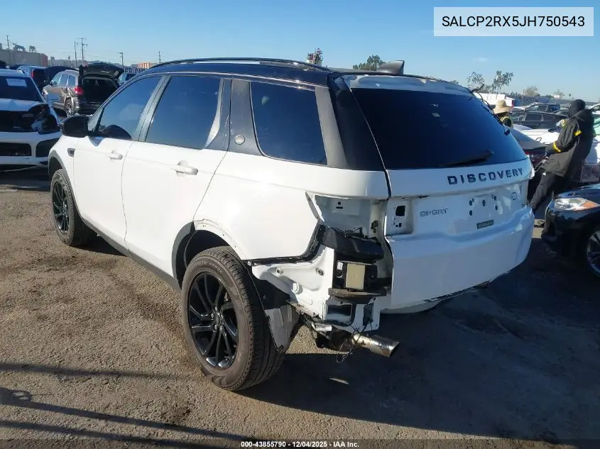 SALCP2RX5JH750543 2018 Land Rover Discovery Sport Se