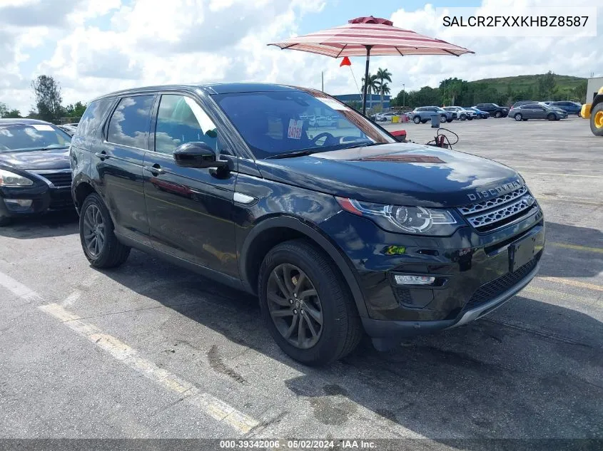 2019 Land Rover Discovery Sport Hse/Landmark Edition VIN: SALCR2FXXKHBZ8587 Lot: 39342006