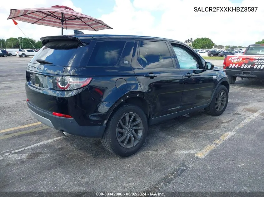 2019 Land Rover Discovery Sport Hse/Landmark Edition VIN: SALCR2FXXKHBZ8587 Lot: 39342006