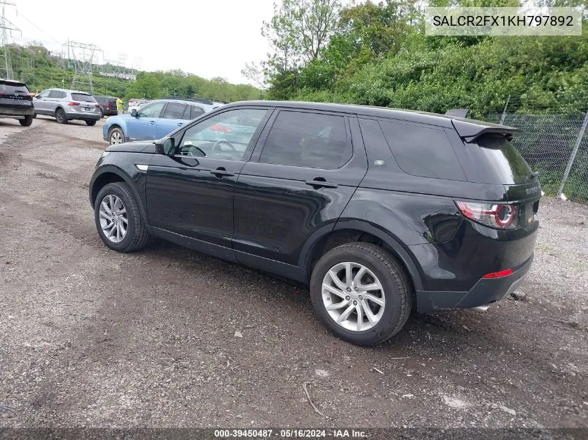 2019 Land Rover Discovery Sport Hse/Landmark Edition VIN: SALCR2FX1KH797892 Lot: 39450487