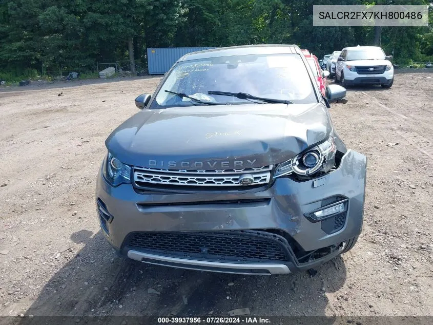 SALCR2FX7KH800486 2019 Land Rover Discovery Sport Hse/Landmark Edition