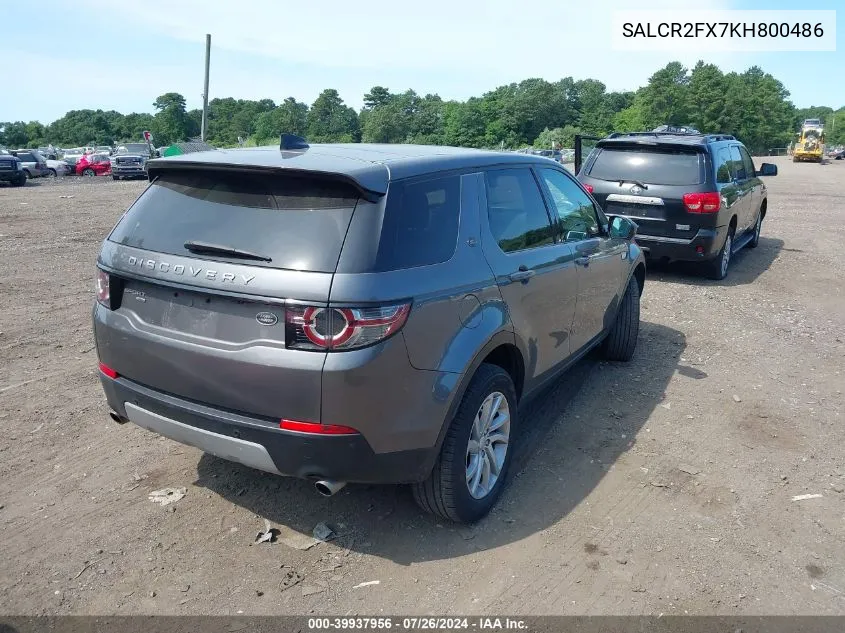 SALCR2FX7KH800486 2019 Land Rover Discovery Sport Hse/Landmark Edition