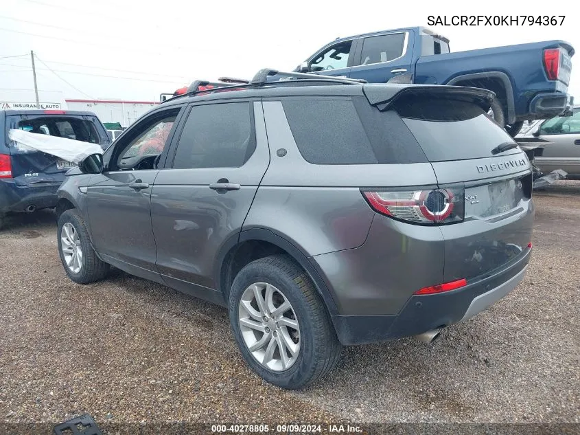 SALCR2FX0KH794367 2019 Land Rover Discovery Sport Hse/Landmark Edition