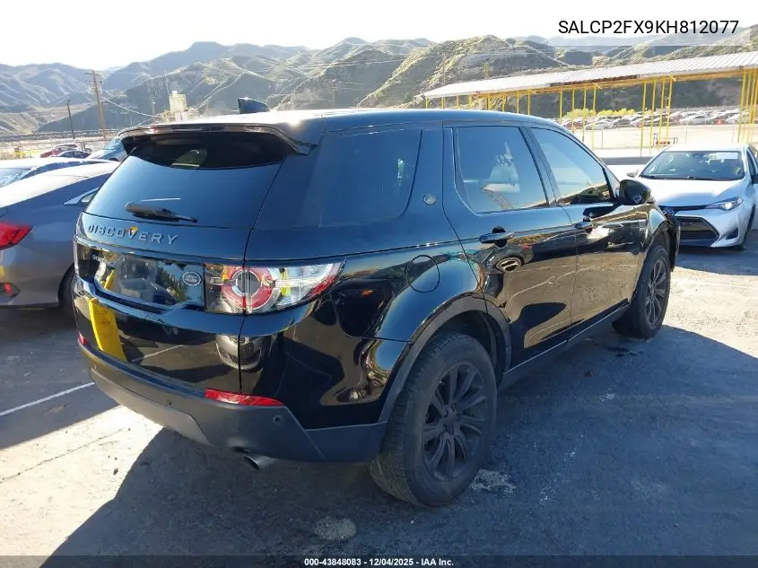 SALCP2FX9KH812077 2019 Land Rover Discovery Sport Se