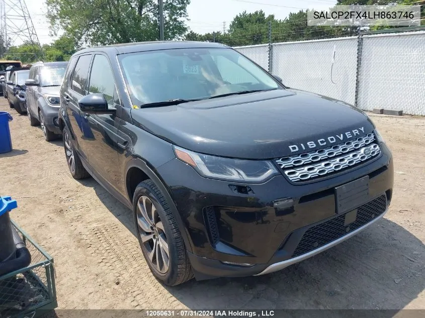 2020 Land Rover Discovery Sport VIN: SALCP2FX4LH863746 Lot: 12050631