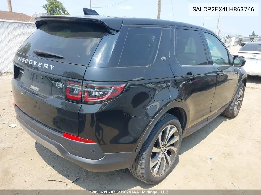 2020 Land Rover Discovery Sport VIN: SALCP2FX4LH863746 Lot: 12050631