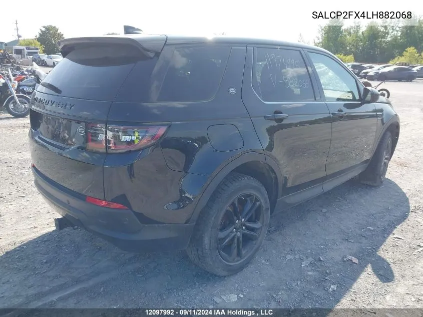 2020 Land Rover Discovery Sport VIN: SALCP2FX4LH882068 Lot: 12097992