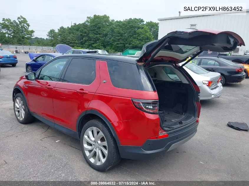 2020 Land Rover Discovery Sport Se VIN: SALCP2FX9LH863452 Lot: 39864532