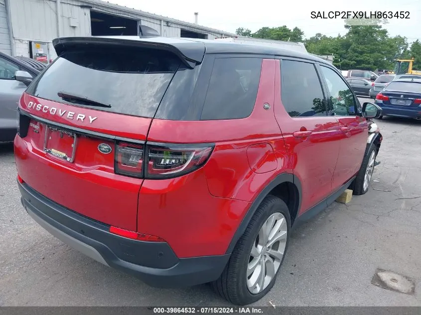 2020 Land Rover Discovery Sport Se VIN: SALCP2FX9LH863452 Lot: 39864532