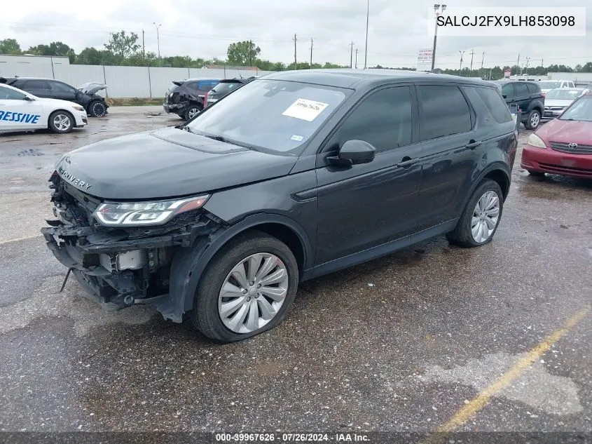 2020 Land Rover Discovery Sport S VIN: SALCJ2FX9LH853098 Lot: 39967626