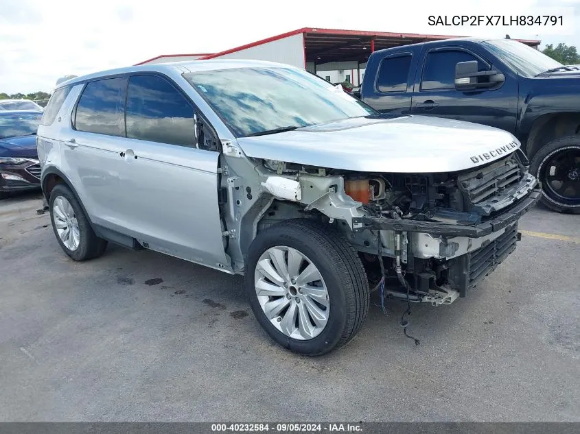 2020 Land Rover Discovery Sport Se VIN: SALCP2FX7LH834791 Lot: 40232584