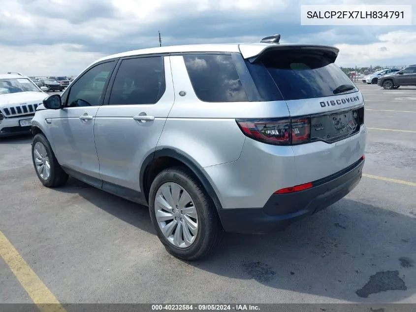 2020 Land Rover Discovery Sport Se VIN: SALCP2FX7LH834791 Lot: 40232584