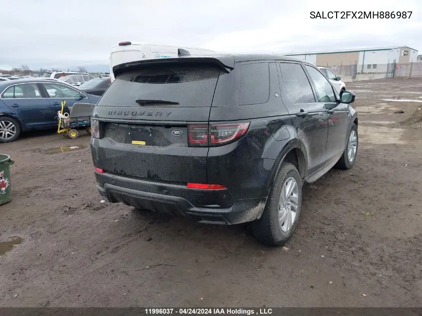 SALCT2FX2MH886987 2021 Land Rover Discovery Sport S R-Dynamic