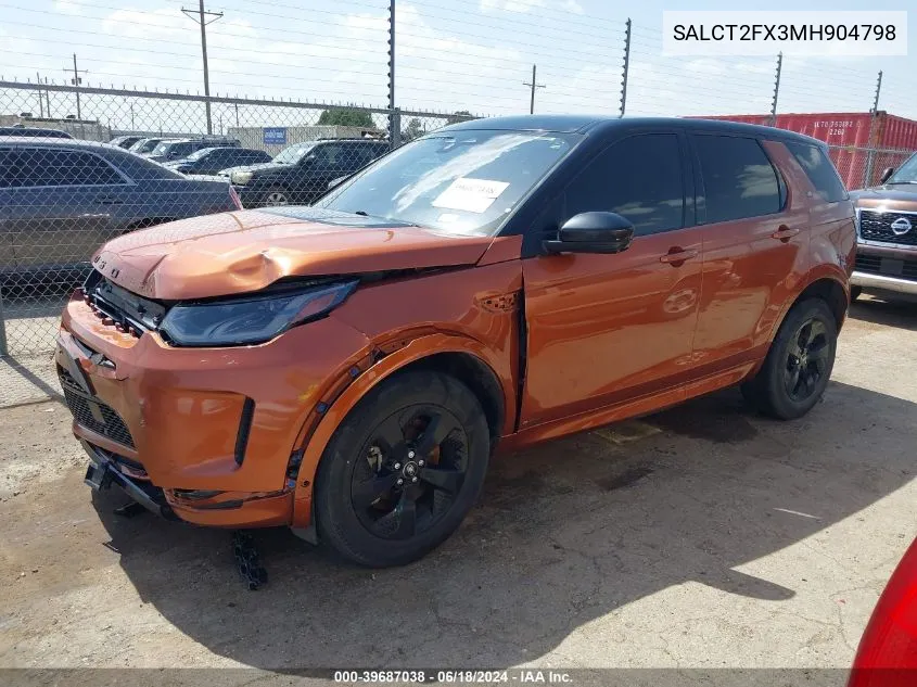 2021 Land Rover Discovery Sport S R-Dynamic VIN: SALCT2FX3MH904798 Lot: 39687038