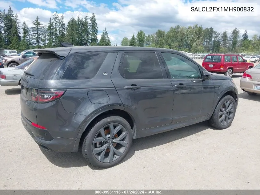 2021 Land Rover Discovery Sport Se R-Dynamic VIN: SALCL2FX1MH900832 Lot: 39951115