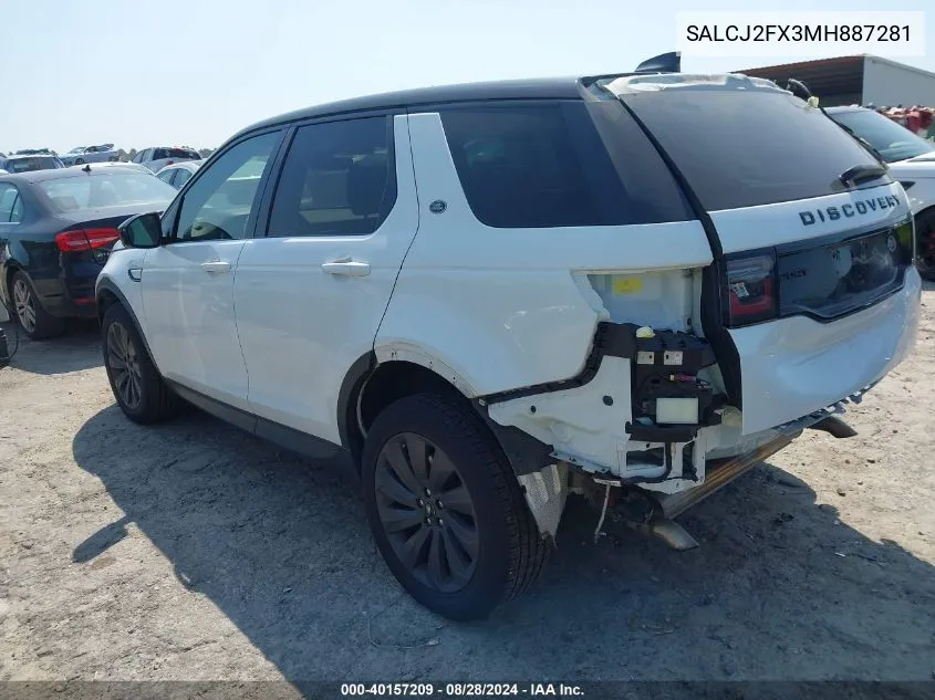 SALCJ2FX3MH887281 2021 Land Rover Discovery Sport S