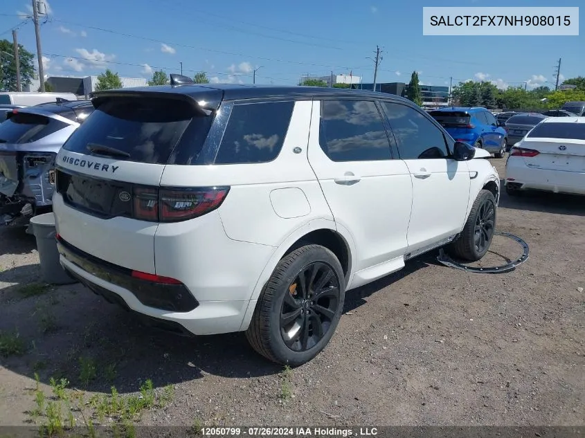 2022 Land Rover Discovery Sport VIN: SALCT2FX7NH908015 Lot: 12050799