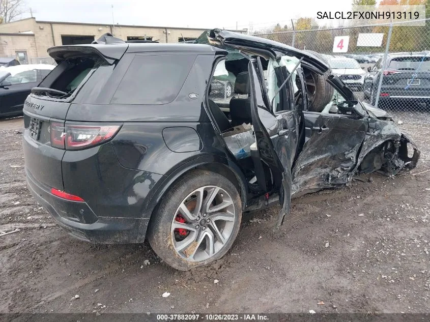 SALCL2FX0NH913119 2022 Land Rover Discovery Sport Se R-Dynamic