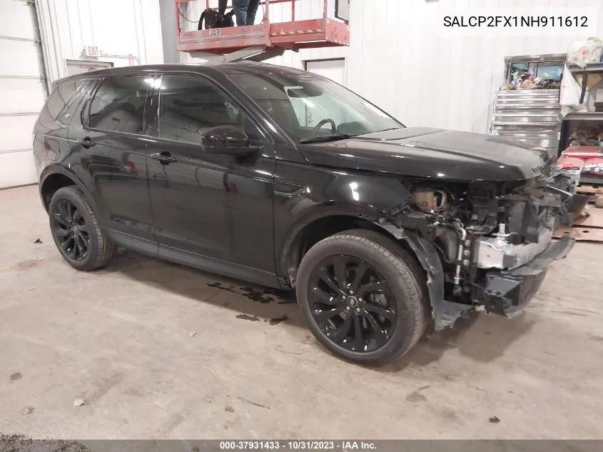 2022 Land Rover Discovery Sport Se VIN: SALCP2FX1NH911612 Lot: 37931433