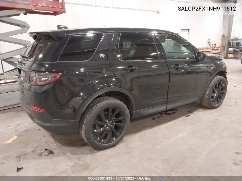 SALCP2FX1NH911612 2022 Land Rover Discovery Sport Se