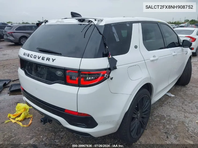 SALCT2FX8NH908752 2022 Land Rover Discovery Sport S R-Dynamic