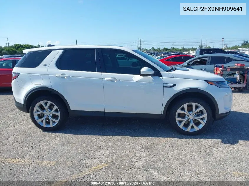 2022 Land Rover Discovery Sport Se VIN: SALCP2FX9NH909641 Lot: 40123638