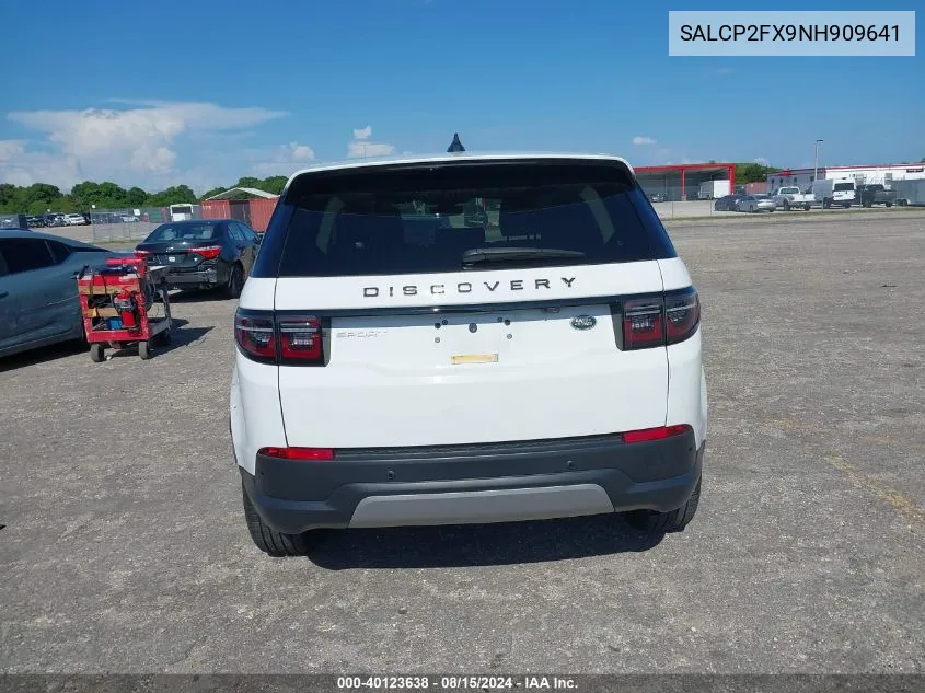 2022 Land Rover Discovery Sport Se VIN: SALCP2FX9NH909641 Lot: 40123638