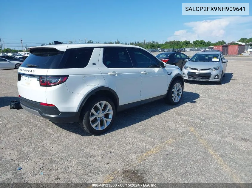 2022 Land Rover Discovery Sport Se VIN: SALCP2FX9NH909641 Lot: 40123638