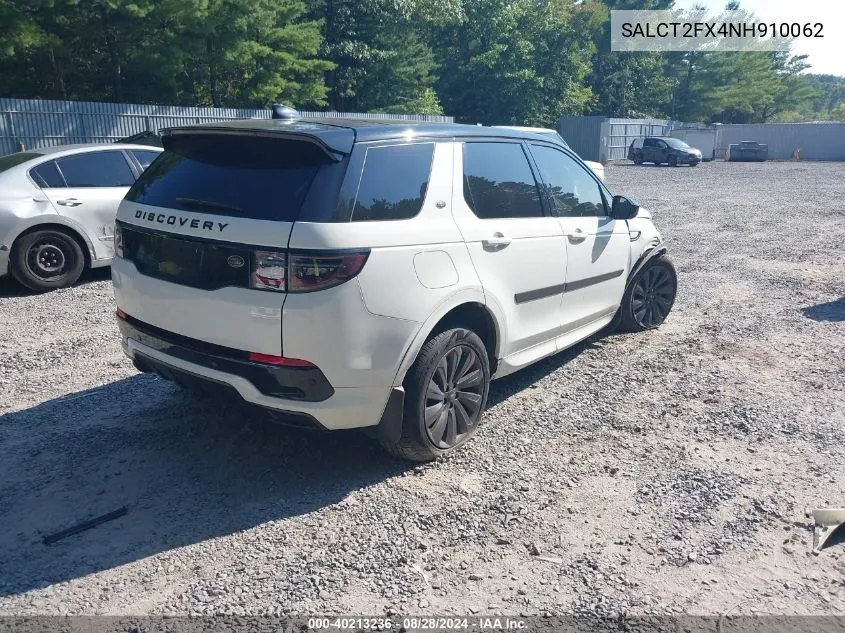 2022 Land Rover Discovery Sport S R-Dynamic VIN: SALCT2FX4NH910062 Lot: 40213236