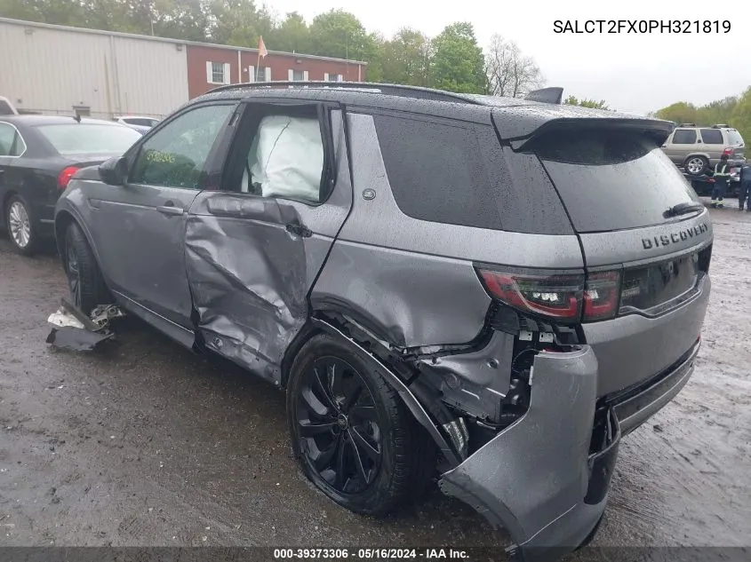 2023 Land Rover Discovery Sport S R-Dynamic VIN: SALCT2FX0PH321819 Lot: 39373306