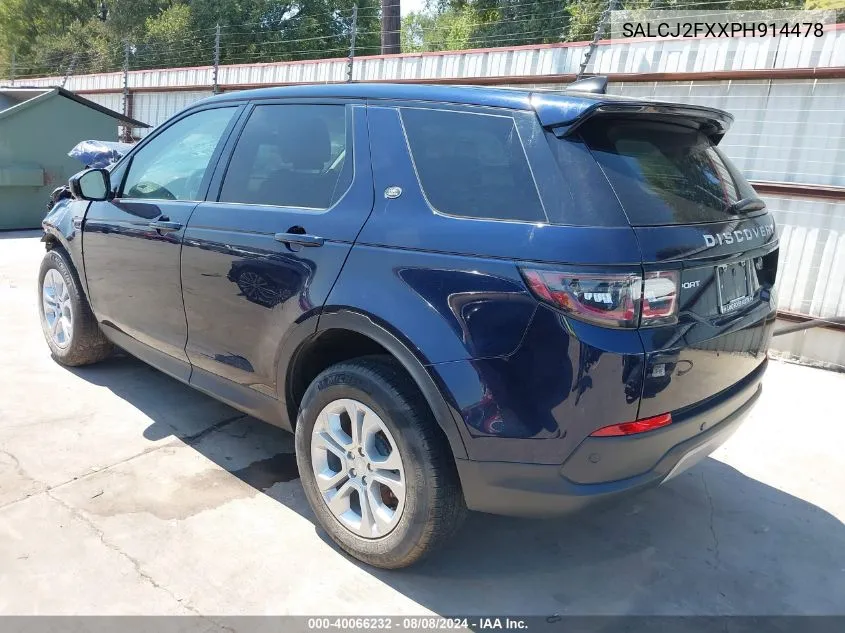 2023 Land Rover Discovery Sport S VIN: SALCJ2FXXPH914478 Lot: 40066232