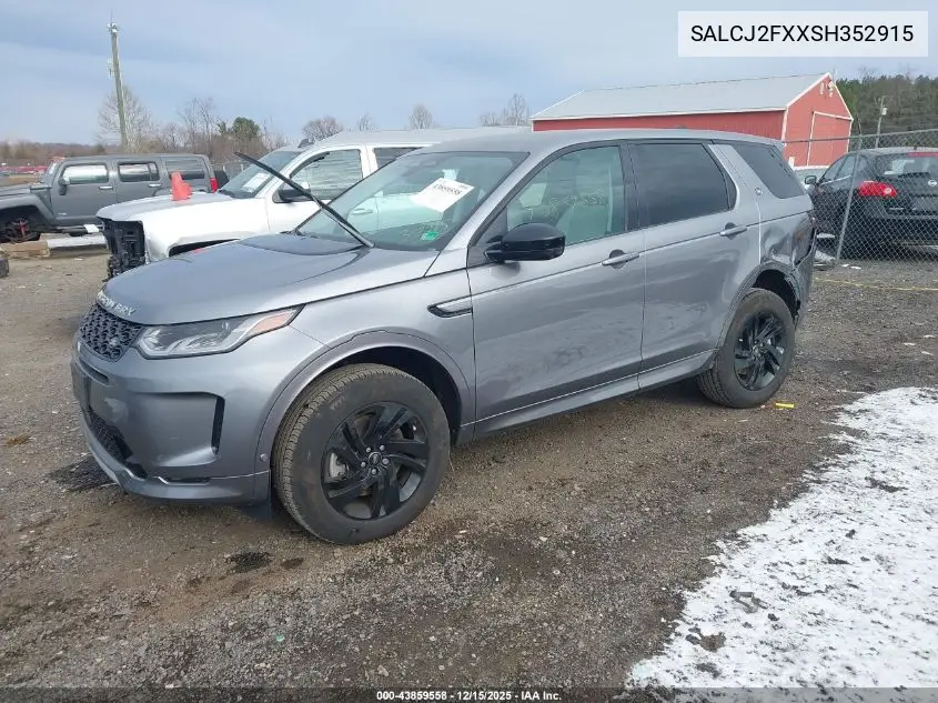 SALCJ2FXXSH352915 2025 Land Rover Discovery Sport S