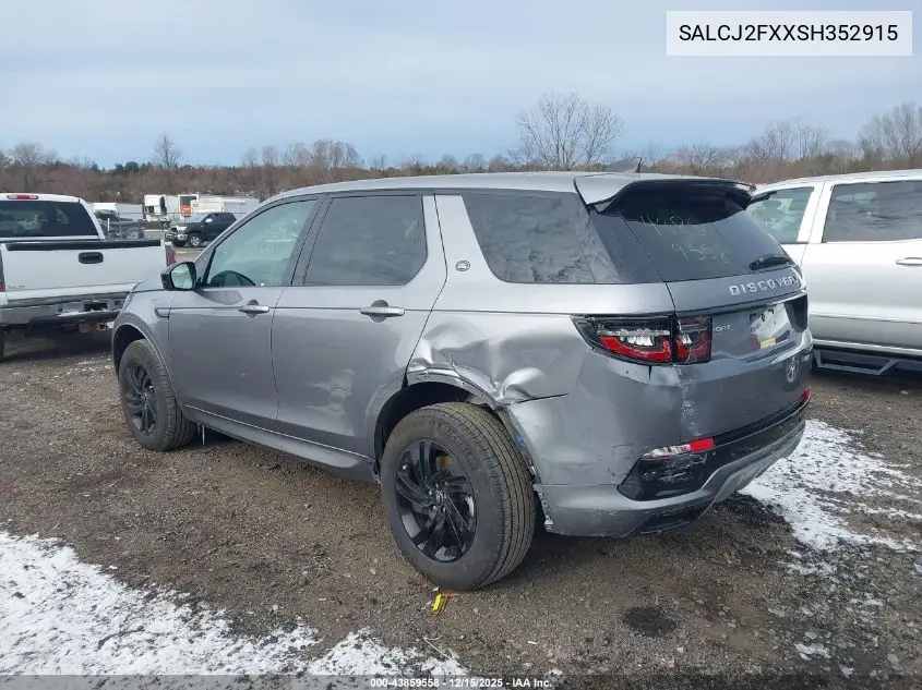 SALCJ2FXXSH352915 2025 Land Rover Discovery Sport S