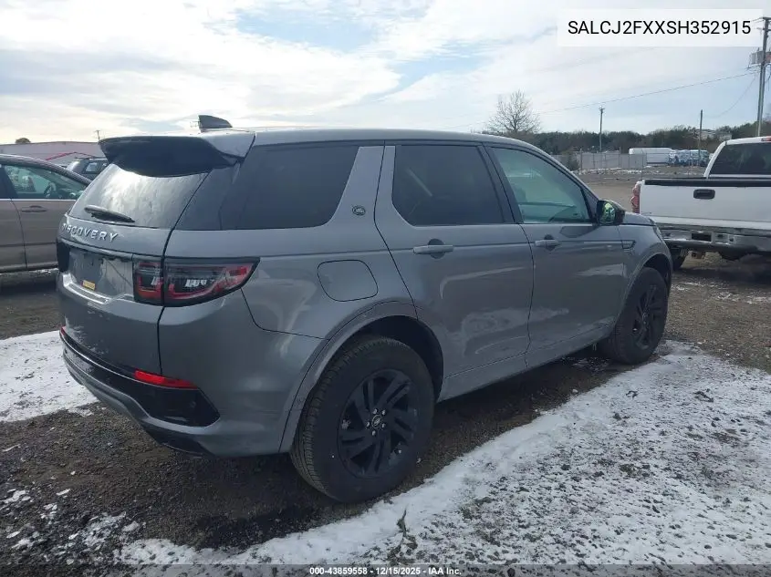 SALCJ2FXXSH352915 2025 Land Rover Discovery Sport S