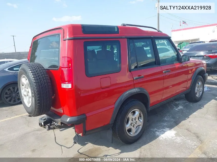 1999 Land Rover Discovery Series Ii VIN: SALTY124XXA219928 Lot: 40075658