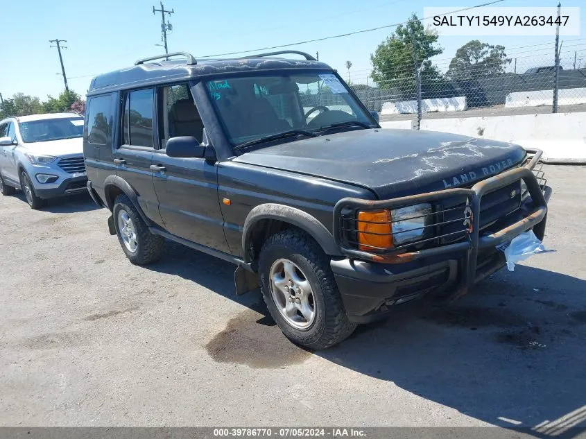 2000 Land Rover Discovery Series Ii Cloth/Series Ii Leather VIN: SALTY1549YA263447 Lot: 39786770