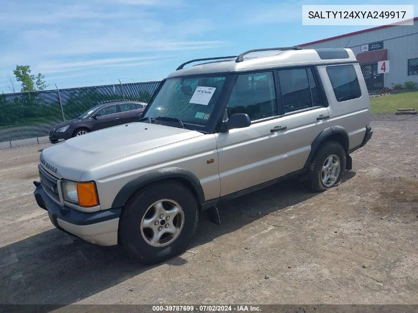 2000 Land Rover Discovery Series Ii Cloth/Series Ii Leather VIN: SALTY124XYA249917 Lot: 39787699