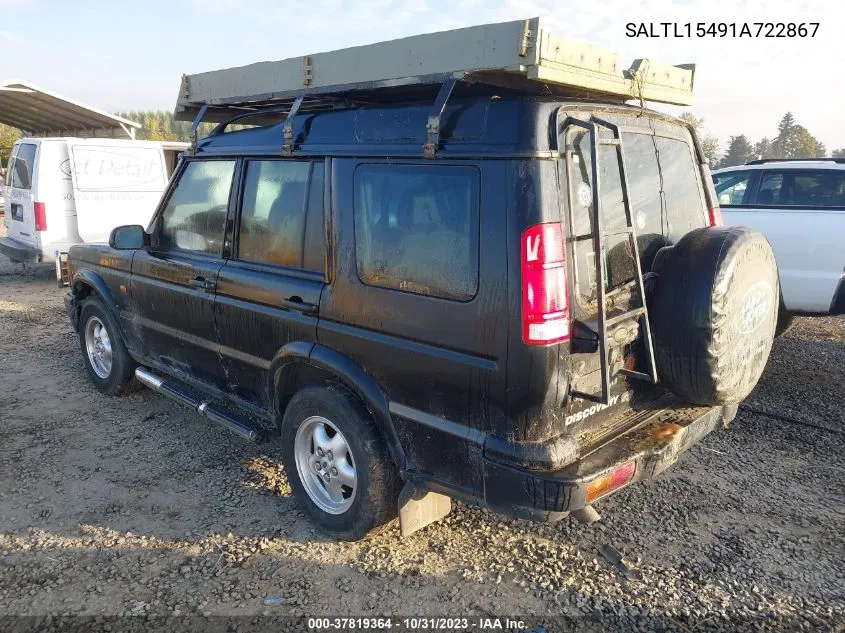 2001 Land Rover Discovery Series Ii Sd VIN: SALTL15491A722867 Lot: 37819364