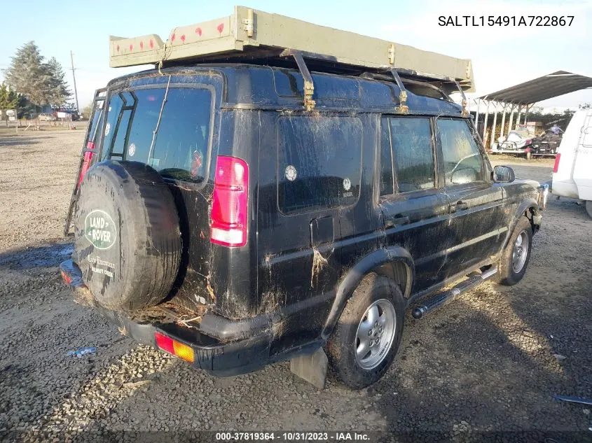 2001 Land Rover Discovery Series Ii Sd VIN: SALTL15491A722867 Lot: 37819364