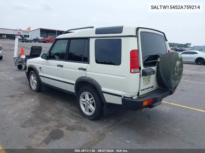 SALTW15452A759214 2002 Land Rover Discovery Series Ii Se