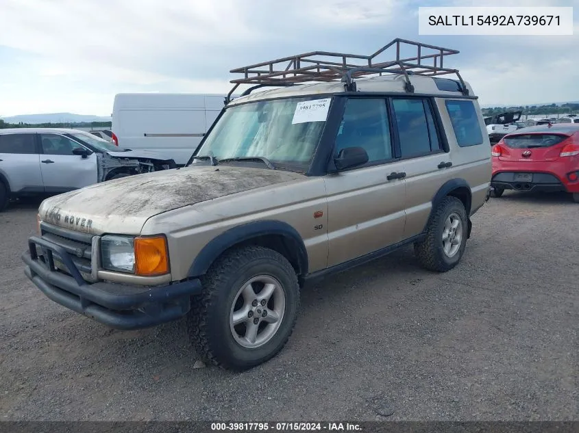 2002 Land Rover Discovery Series Ii Sd VIN: SALTL15492A739671 Lot: 39817795