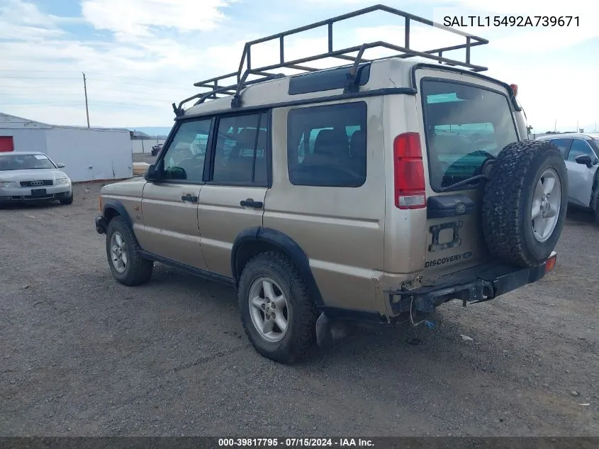 2002 Land Rover Discovery Series Ii Sd VIN: SALTL15492A739671 Lot: 39817795