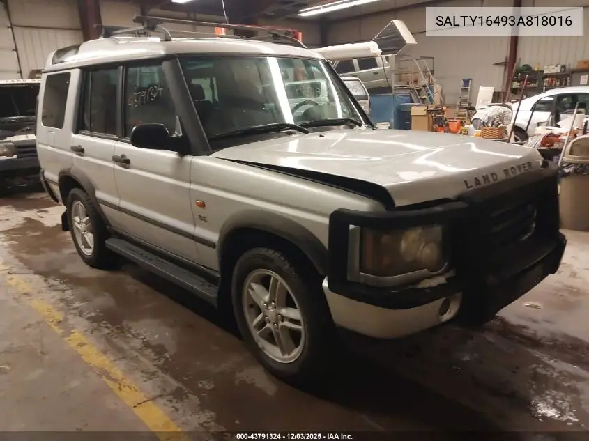 SALTY16493A818016 2003 Land Rover Discovery Se