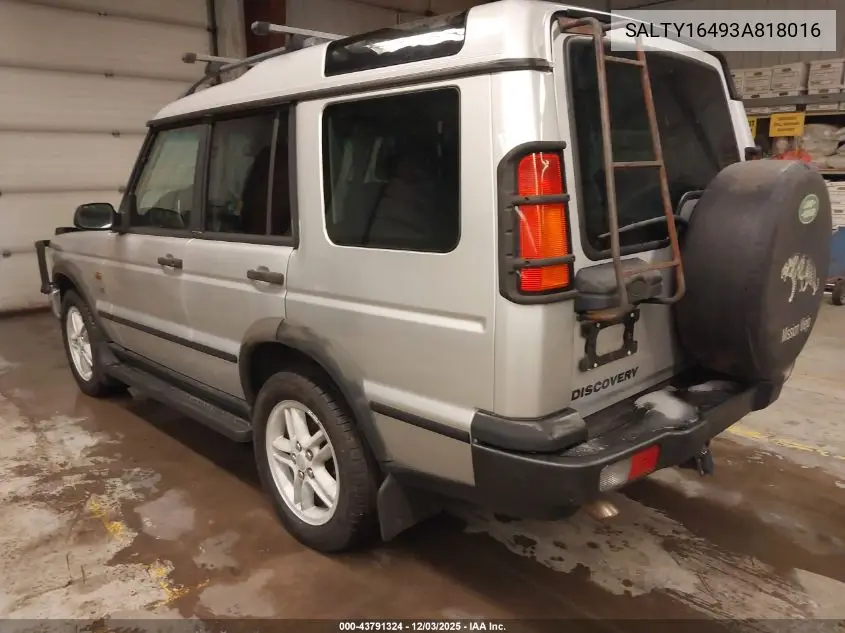 SALTY16493A818016 2003 Land Rover Discovery Se